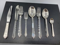 Georg Jensen & Harald Nielsensolid Silver Flatware 128 Pieces, circa 1935