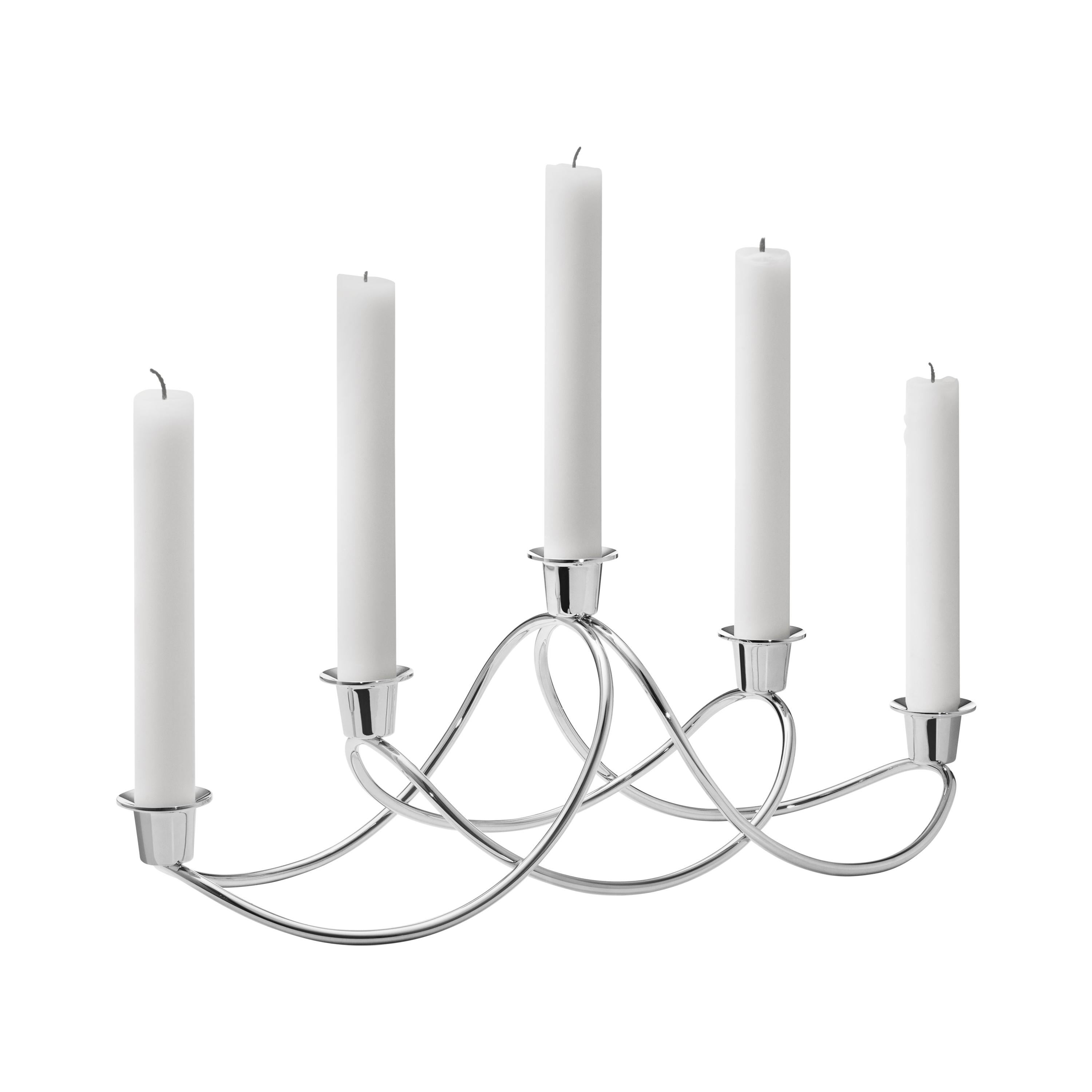 Georg Jensen Harmony Candleholder in Stainless Steel by Maria Berntsen For Sale
