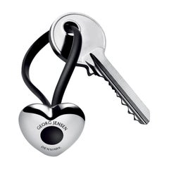 Georg Jensen Heart Key Ring in Stainless Steel and Polyurethane by Klaus Rath