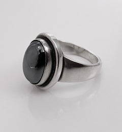 Georg Jensen Hämatit-Ring aus Sterlingsilber