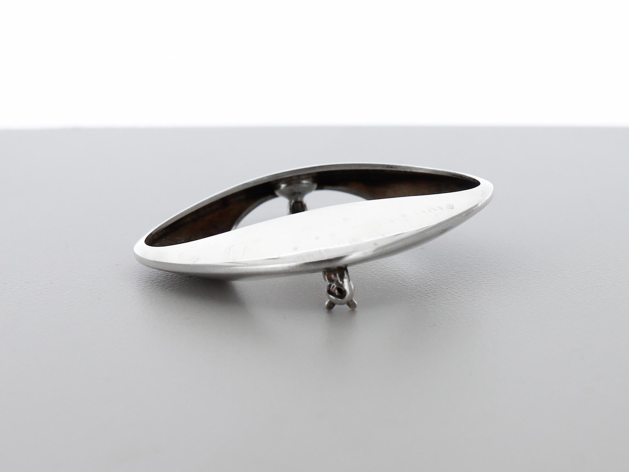 Georg Jensen Henning Koppel Broche danés moderno de plata de ley nº 368 en venta 5