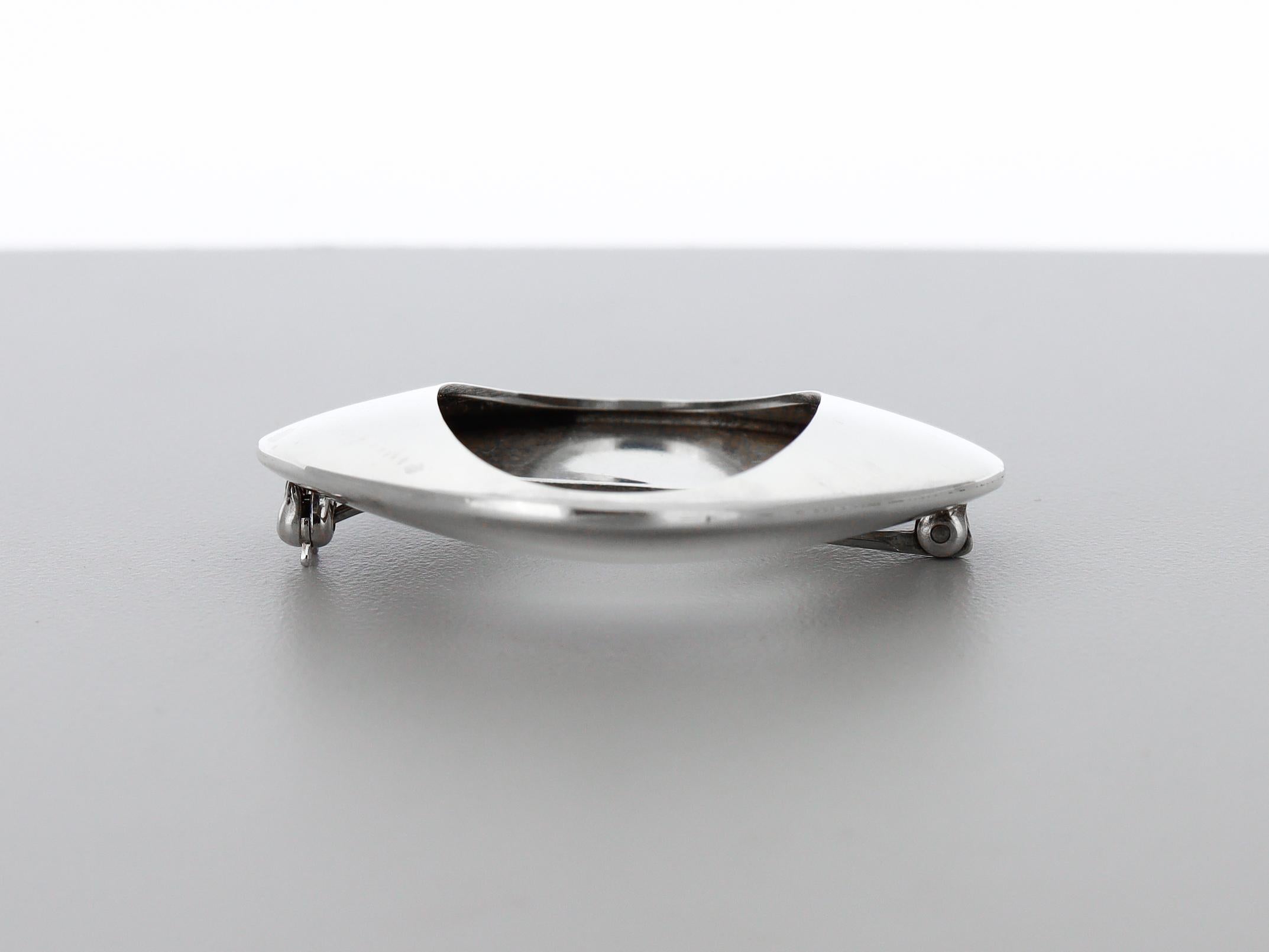 Georg Jensen Henning Koppel Broche danés moderno de plata de ley nº 368 en venta 6