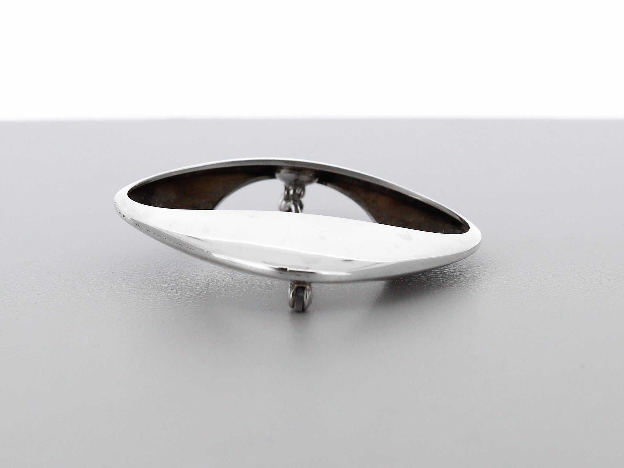 Georg Jensen Henning Koppel Broche danés moderno de plata de ley n�º 368 en venta 7