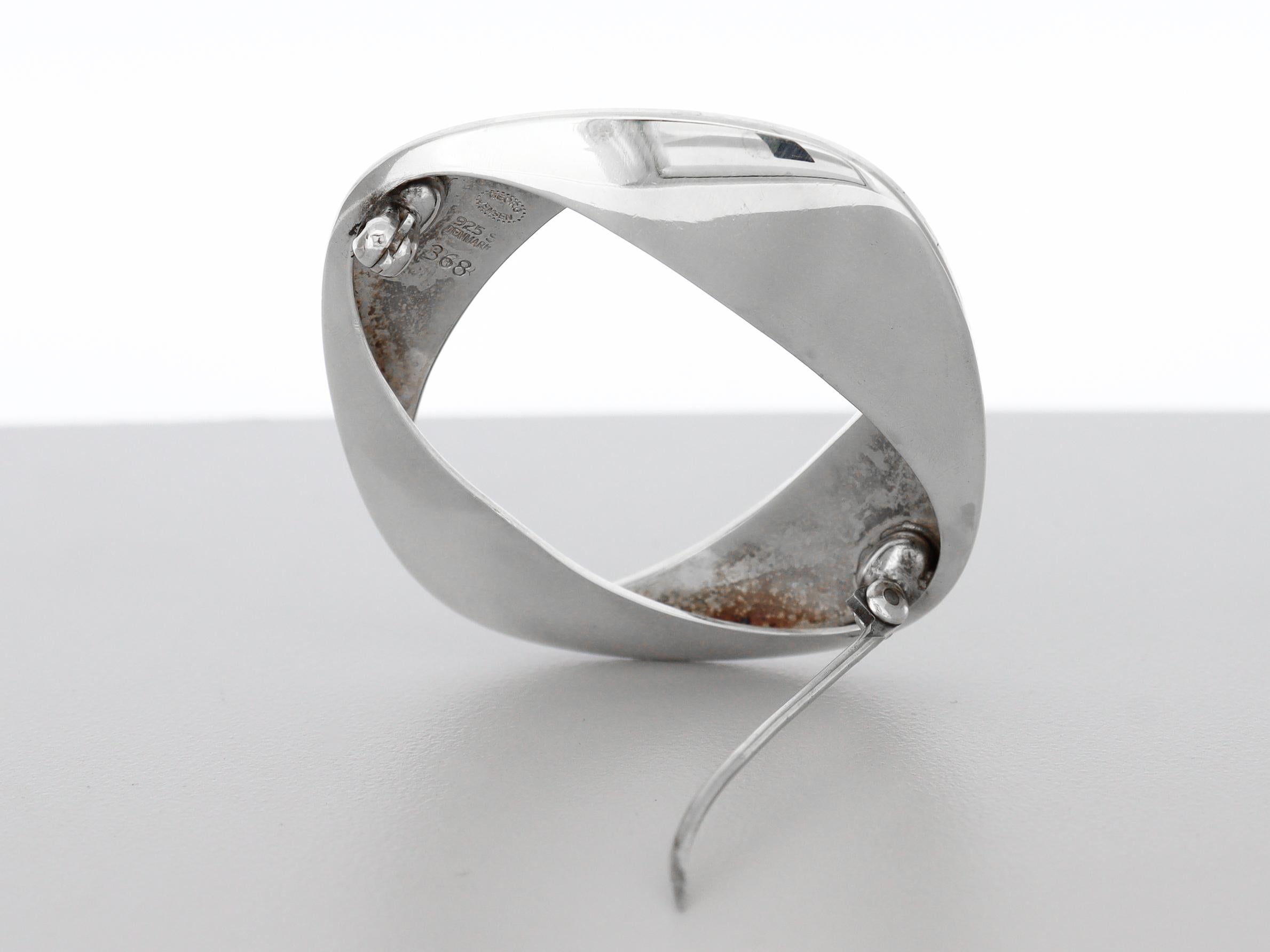 Georg Jensen Henning Koppel Broche danés moderno de plata de ley nº 368 en venta 8