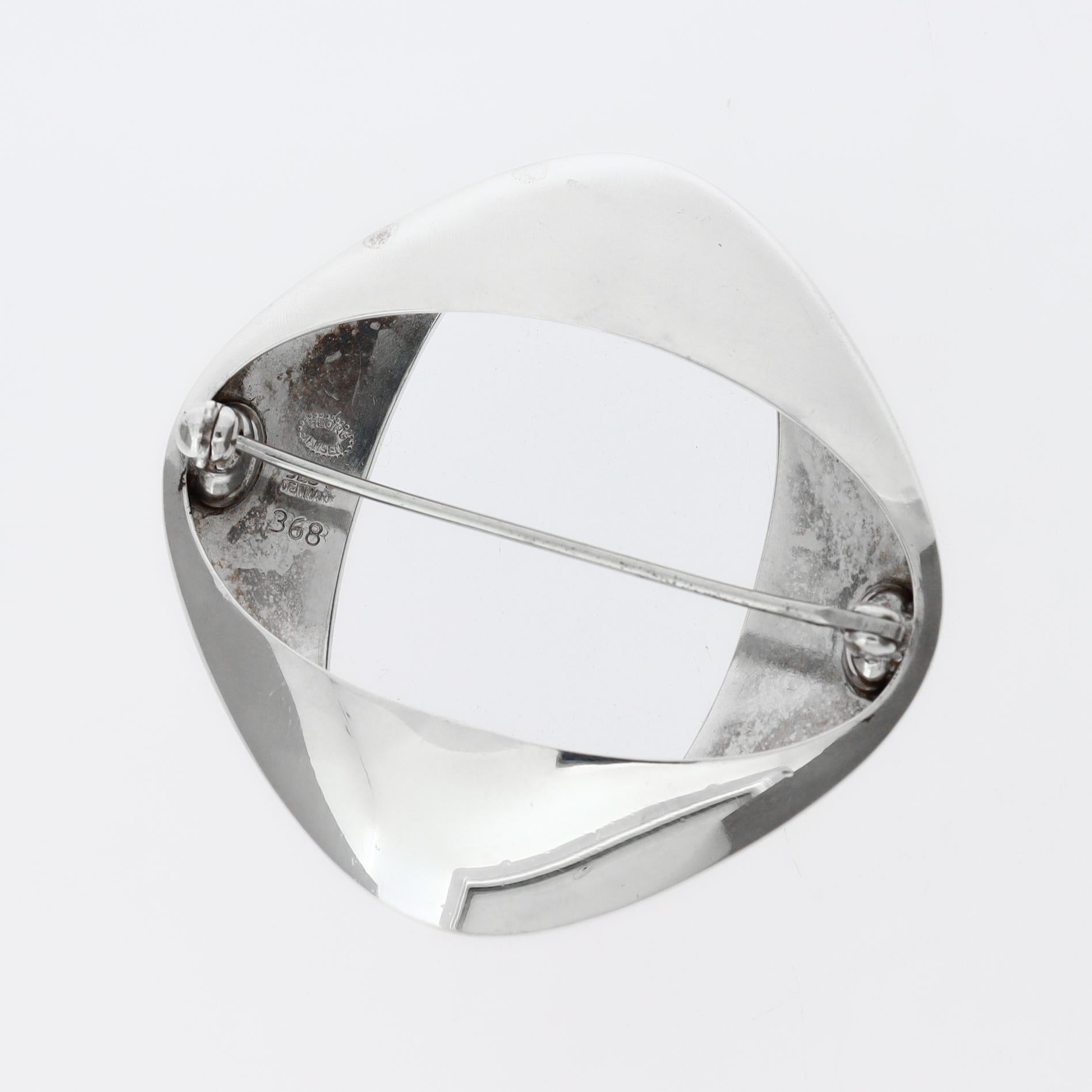 Georg Jensen Henning Koppel Broche danés moderno de plata de ley nº 368 en venta 3