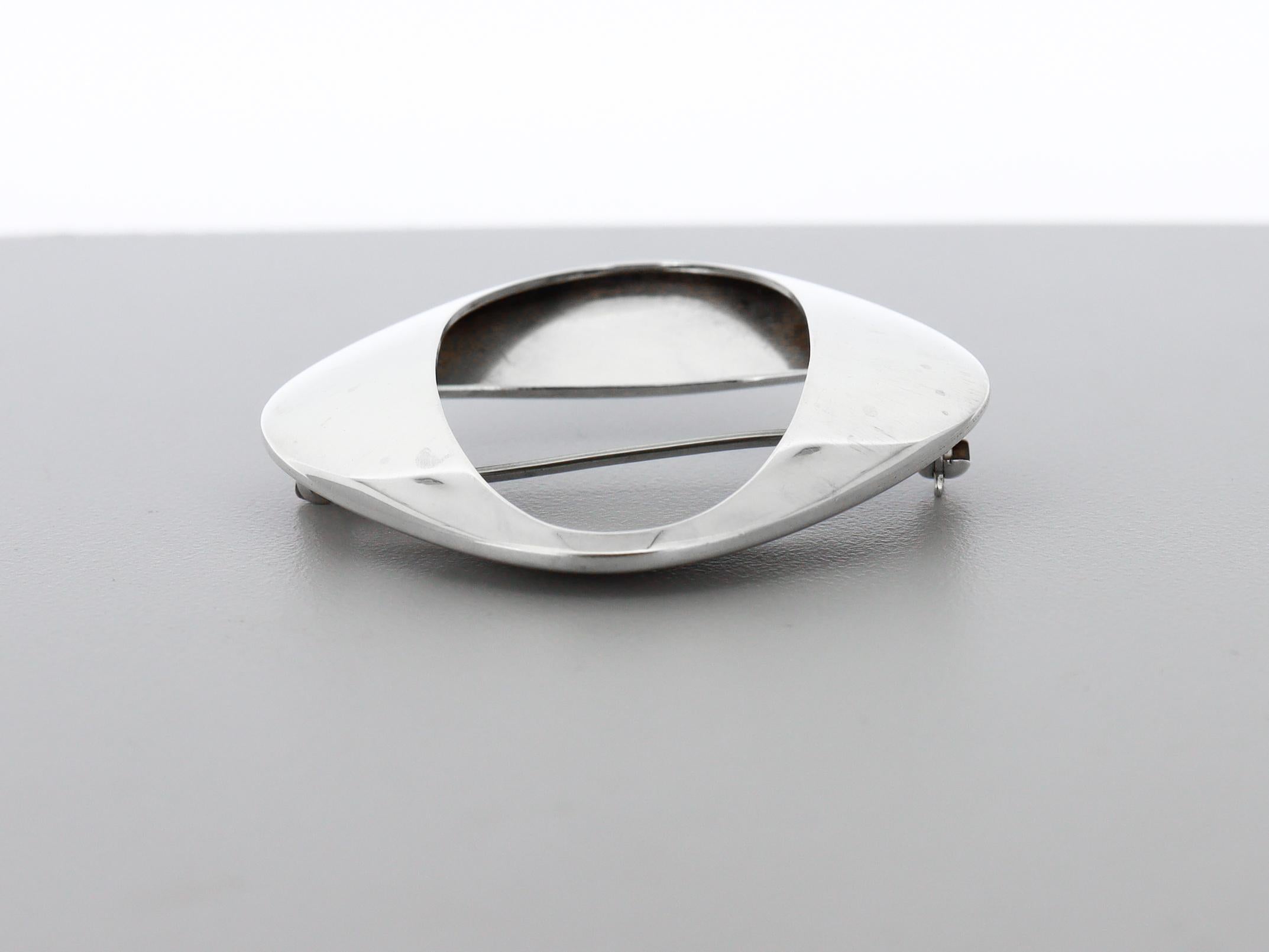 Georg Jensen Henning Koppel Broche danés moderno de plata de ley nº 368 en venta 4