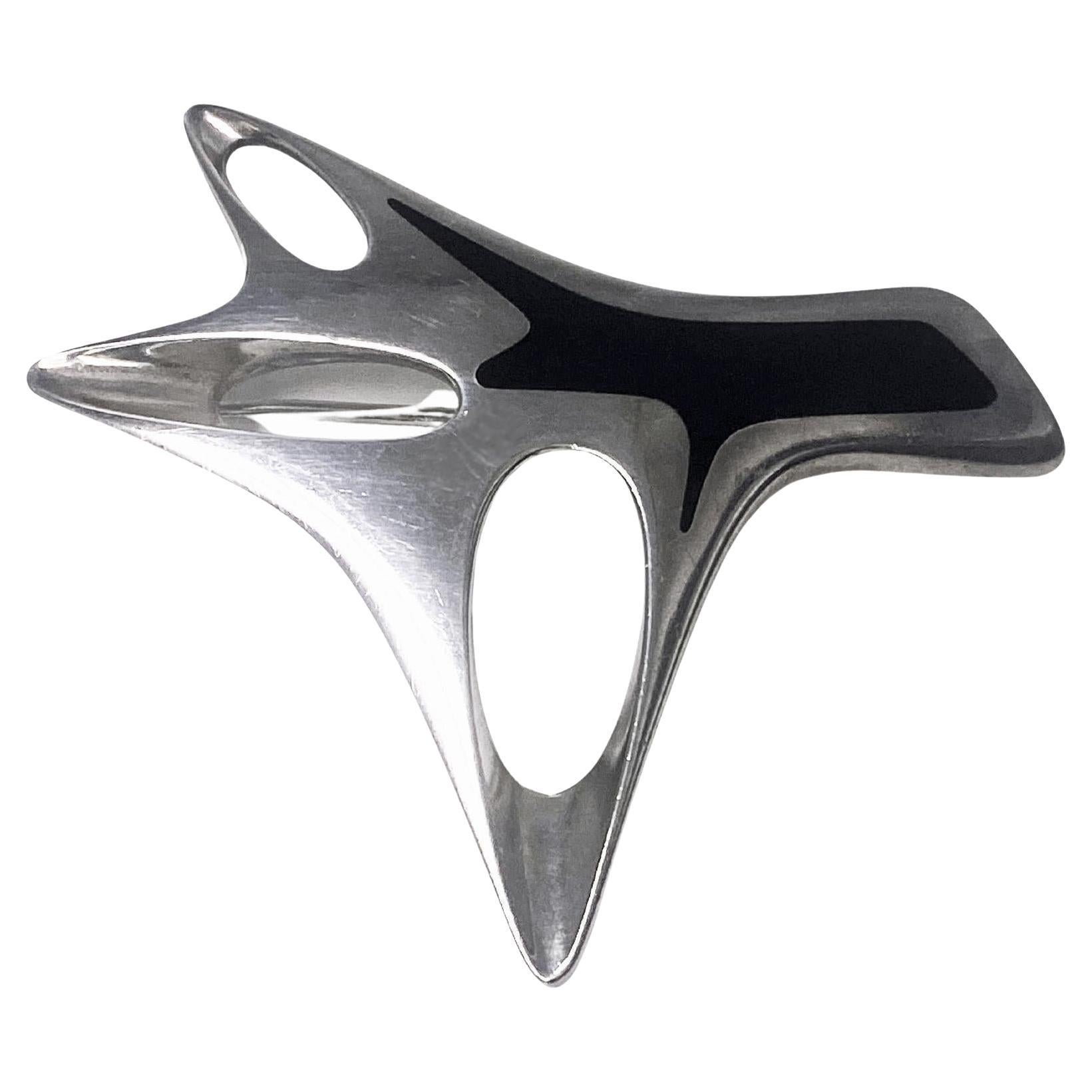 Georg Jensen Henning Koppel Enamel Brooch circa 1960