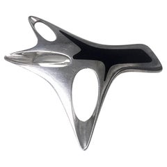 Georg Jensen Henning Koppel Enamel Brooch circa 1960