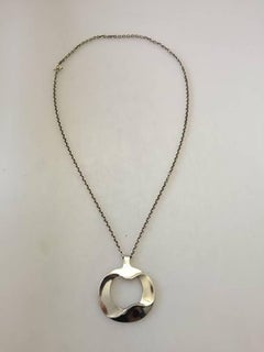 Georg Jensen Henning Koppel Sterling Silver Pendant with Chain No 121