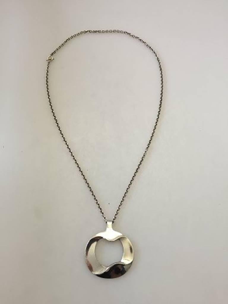 Georg Jensen Henning Koppel Sterling Silver Pendant with Chain No 121 ...