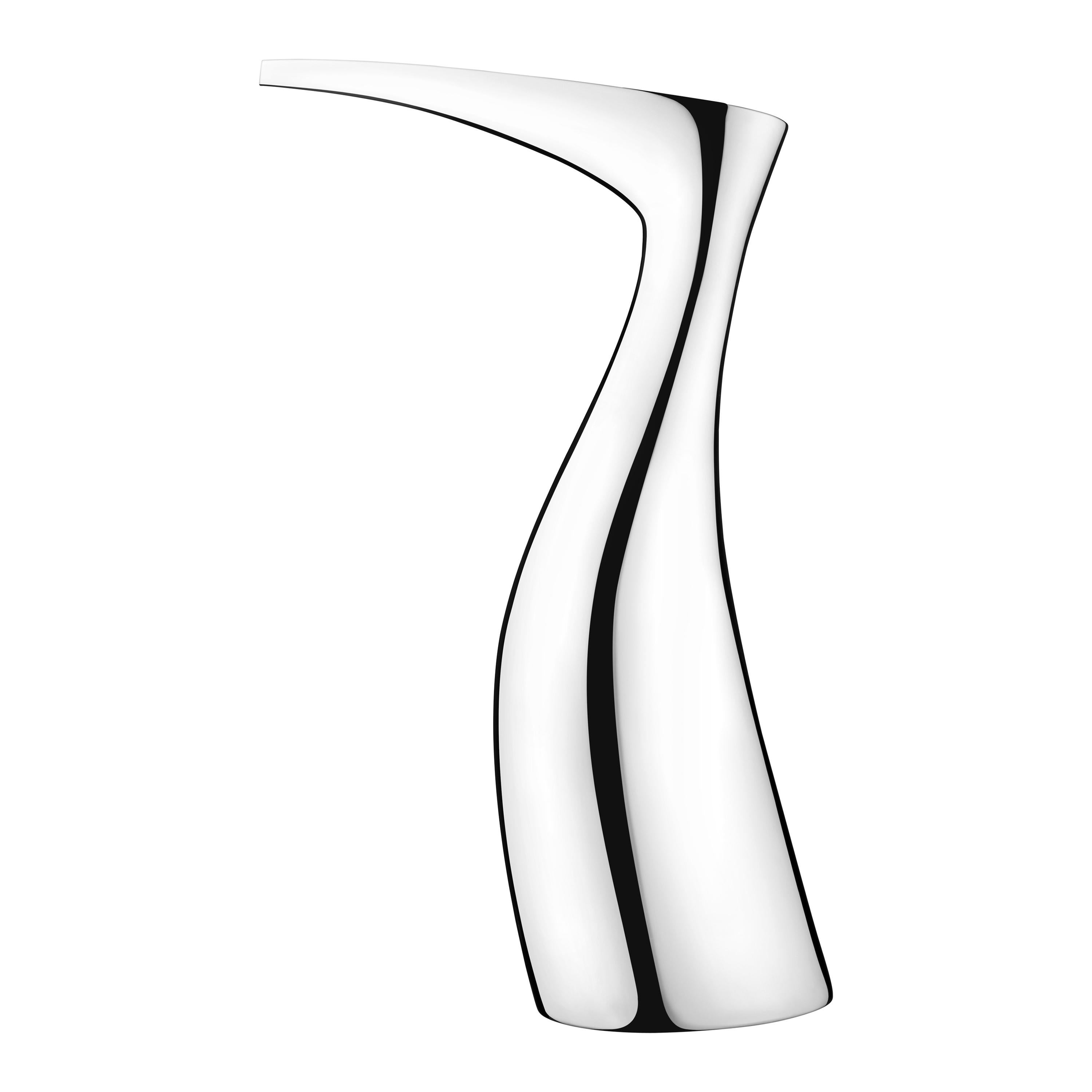 Georg Jensen Ibis Vase in Stainless Steel Mirror Finish by Allan Scharff For Sale