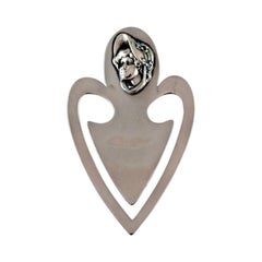 Vintage Georg Jensen Inc. Bookmark in Sterling Silver with Woman's Face, United States