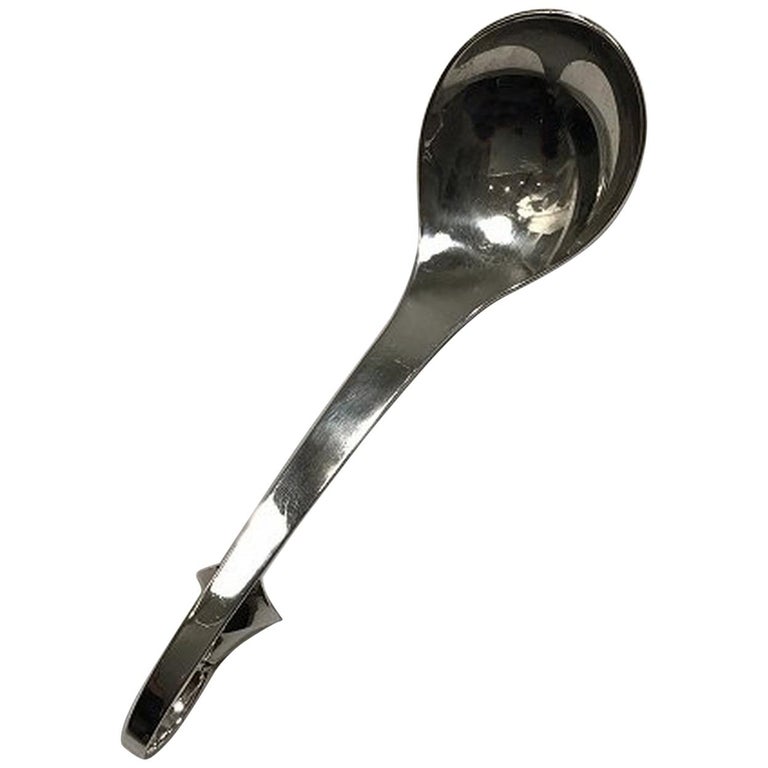 Jensen Inc USA Sterling Silver Ornamental Compote Spoon No 52A