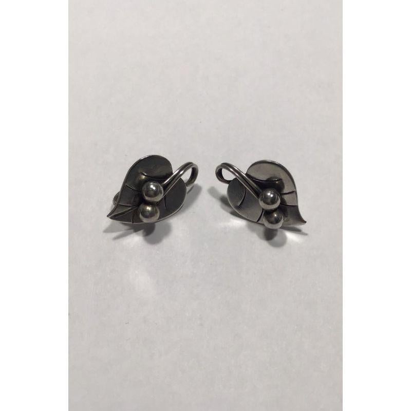 Georg Jensen Inc. USA Sterling Silver Earrings No 112 (Screws) 

Measures 1.7 cm x 2.7 cm (0 43/64 in x 1 1/16 in) Total weight 6.8 gr / 0.24 oz.