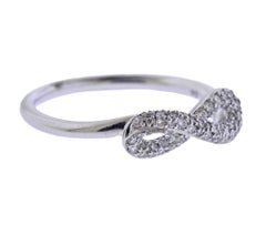 Georg Jensen Infinity Diamond Silver Ring 452