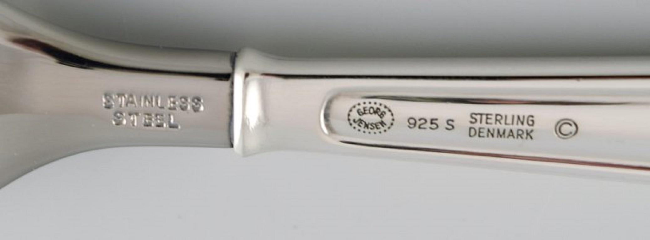 Danish Georg Jensen Koppel Cutlery, Lunch Fork in Sterling Silver, 20 Forks Available For Sale