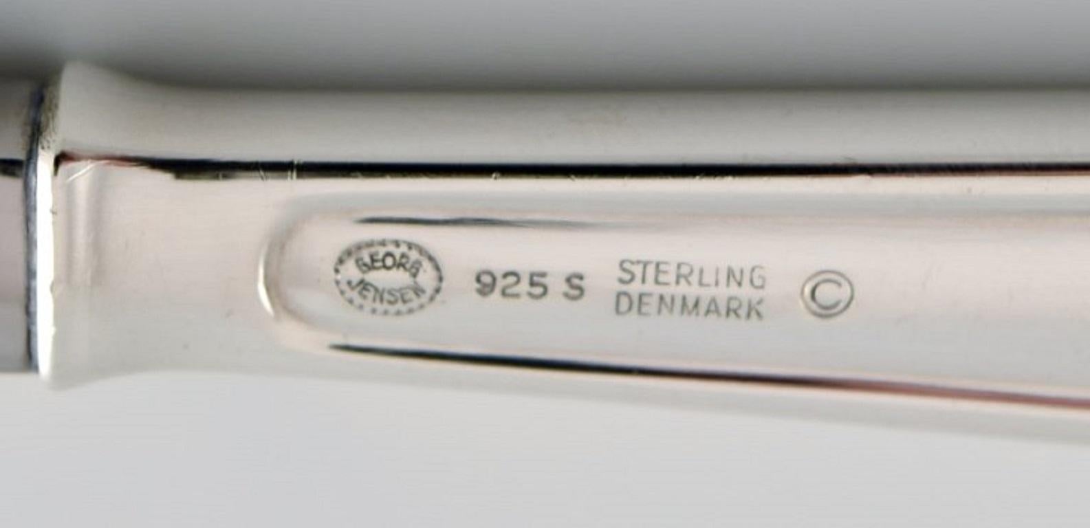 Danish Georg Jensen Koppel Cutlery, Lunch Knife in Sterling Silver, 7 Knives Available For Sale