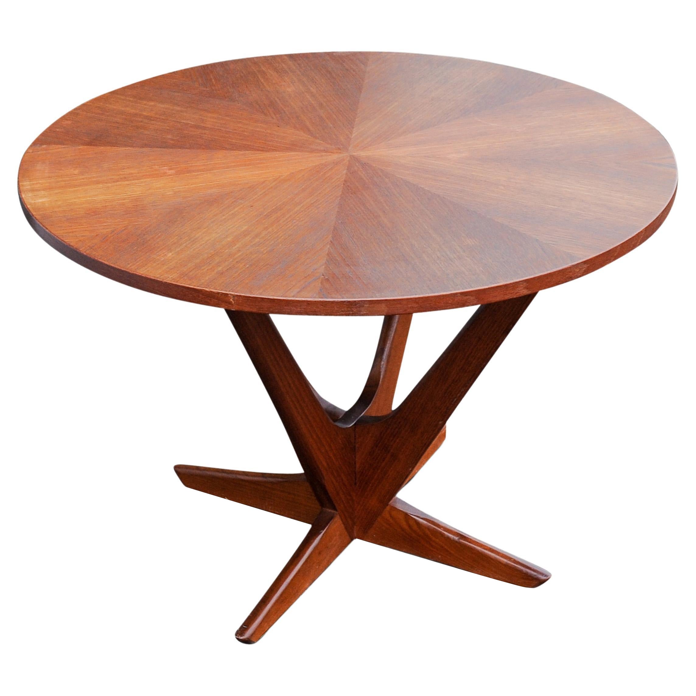 Georg Jensen Mesa de centro Kubus Radial de teca Moderna danesa de mediados de siglo