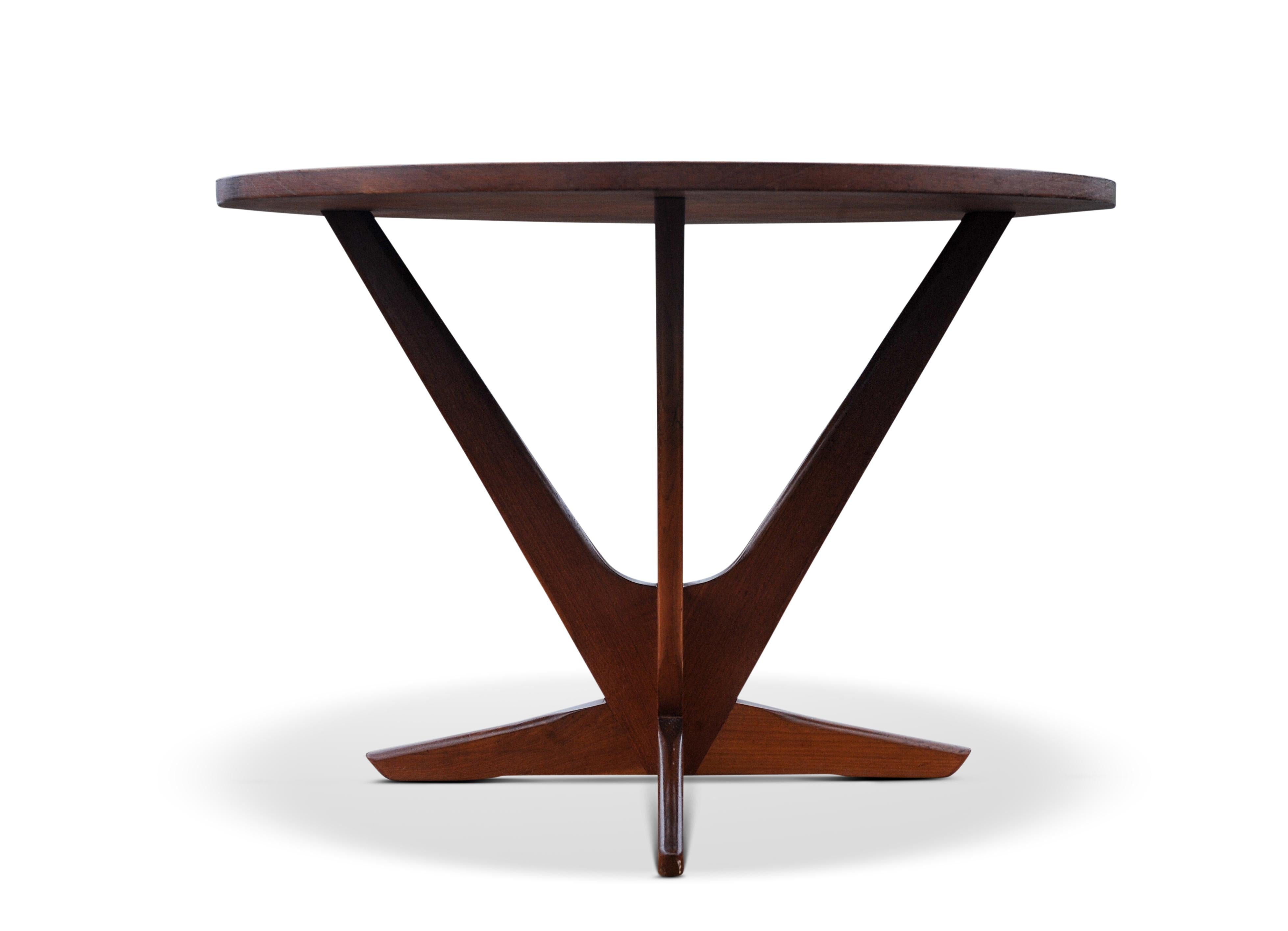 Georg Jensen Kubus Radial Teak Coffee Table Mid Century Danish Modern For Sale 1