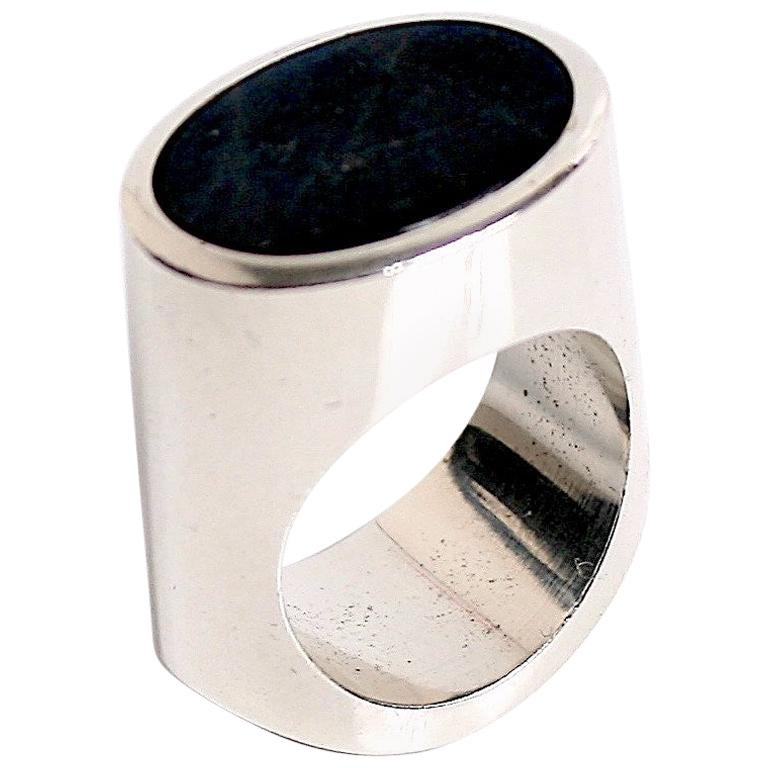 Georg Jensen Labradorite Ring Designed by Andreas Mikkelsen, Denmark For Sale