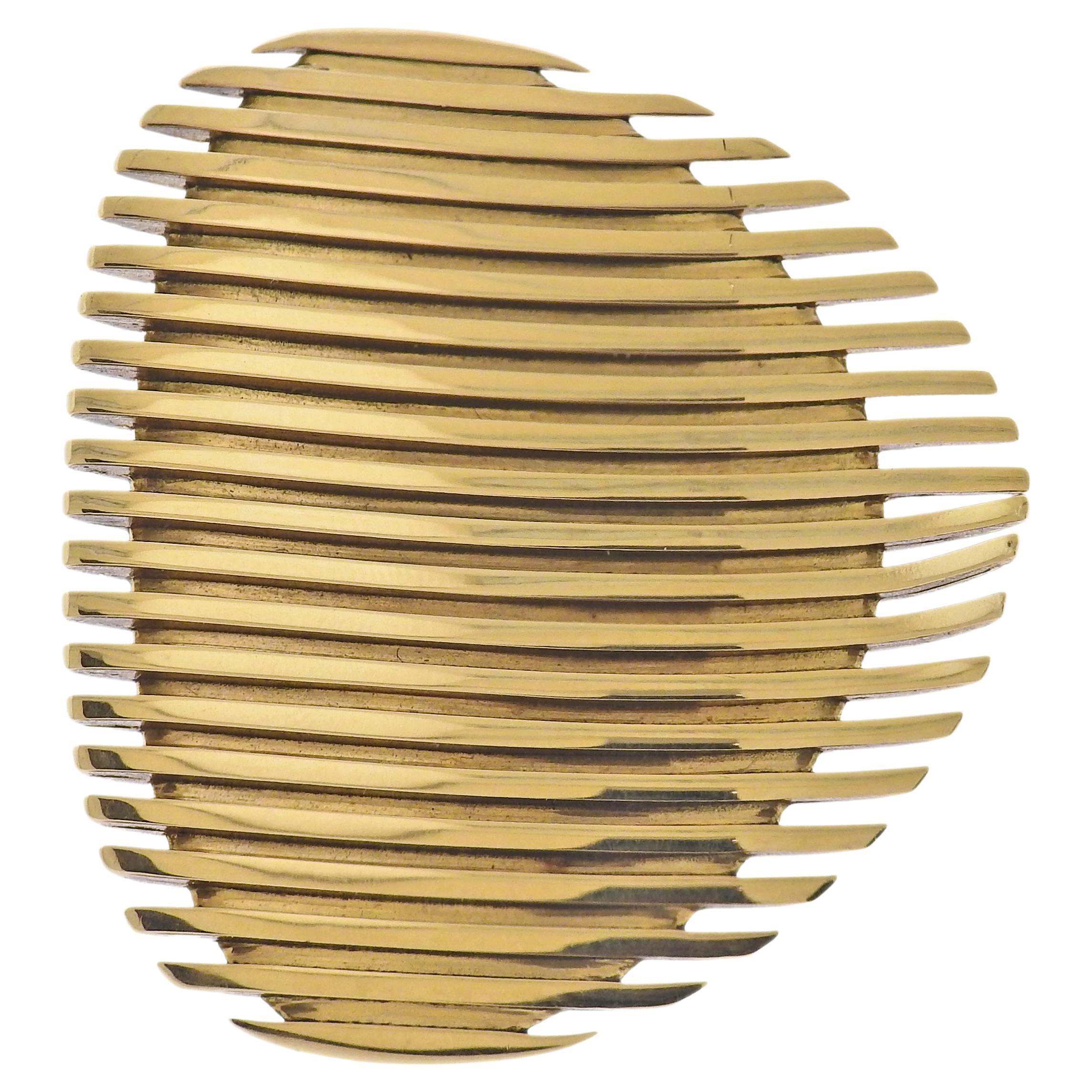 Georg Jensen Lamellae Gold Long Ring 1623 A