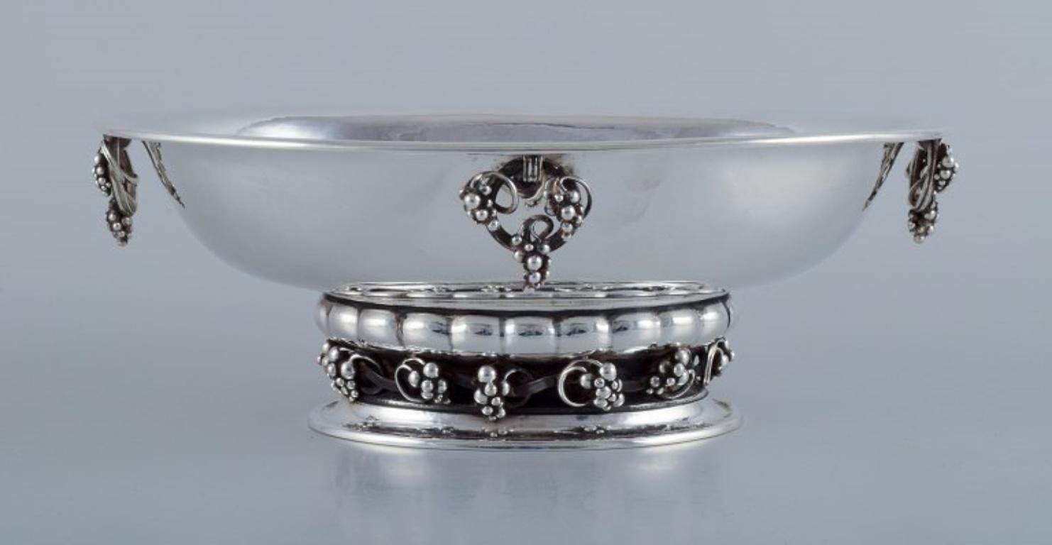 Danish Georg Jensen, large and impressive centerpiece in sterling silver.  For Sale