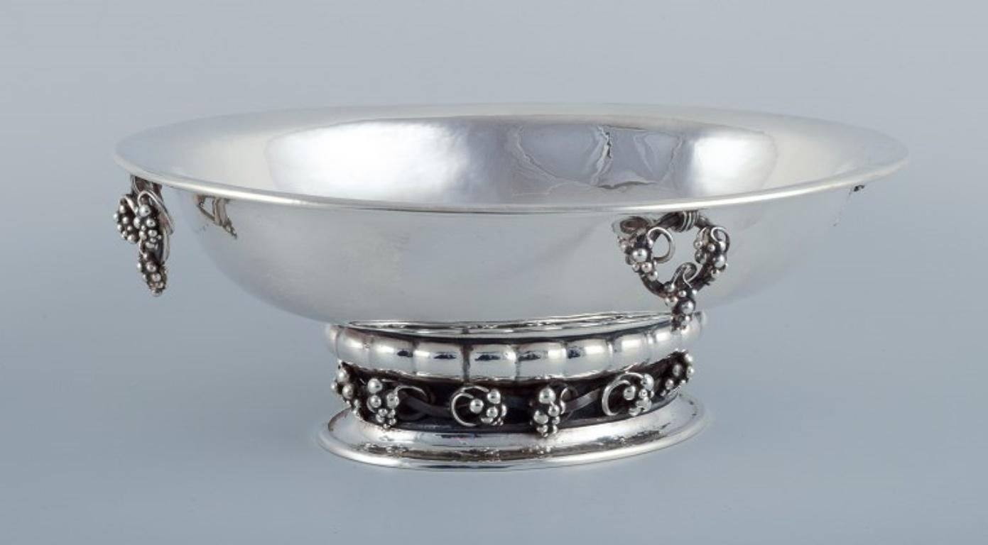 Early 20th Century Georg Jensen, large and impressive centerpiece in sterling silver.  For Sale