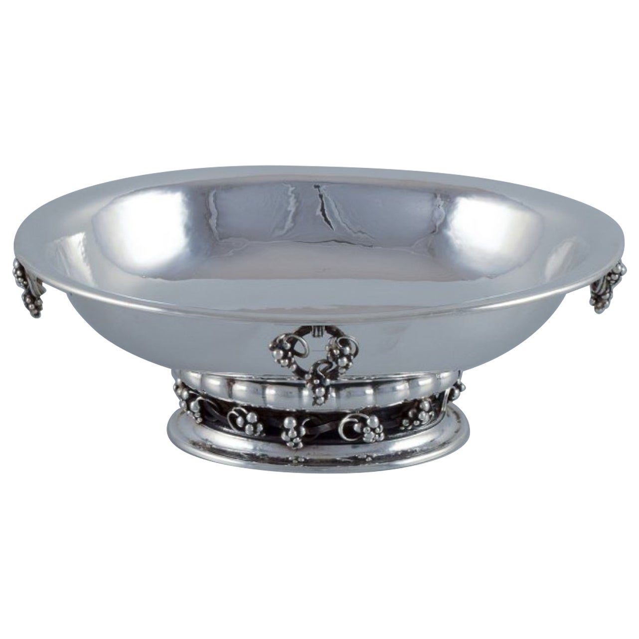 Georg Jensen, large and impressive centerpiece in sterling silver.