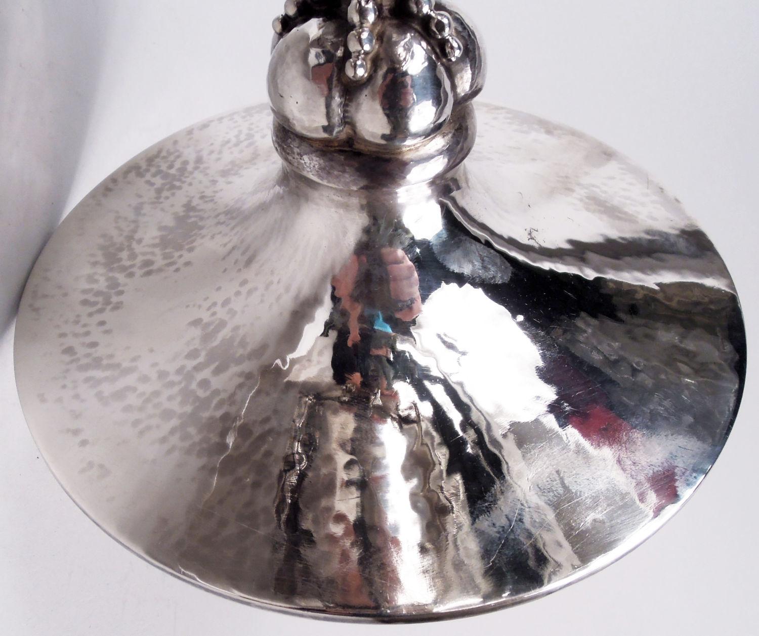 20th Century Georg Jensen Large Danish Modern Centerpiece Tazza Compote For Sale