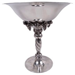 Georg Jensen Centrotavola moderno danese di grandi dimensioni Tazza Compote
