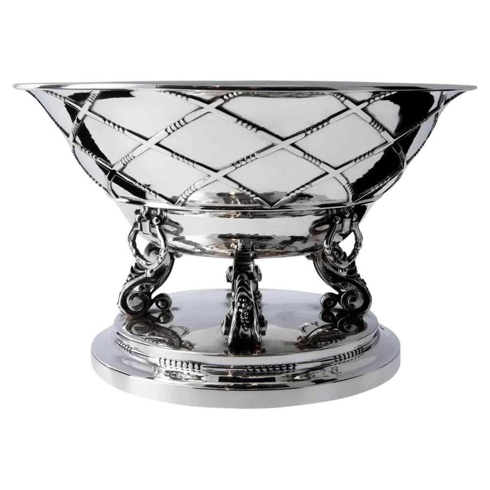 Georg Jensen grand bol à punch monumental en argent 268A en vente