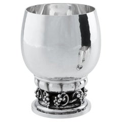 Retro Georg Jensen Large Sterling Silver Grape Cup 296A