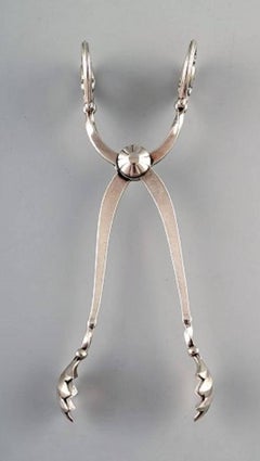 Große Zuckerzangen von Georg Jensen, Sterlingsilber, „Magnolie“