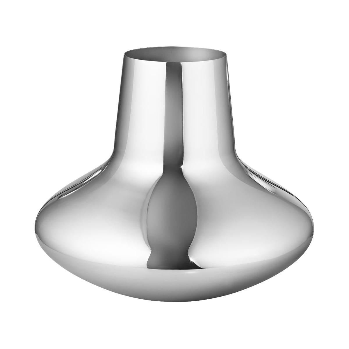 Jensen Large Vase in Stainless Steel by Henning Koppel at 1stDibs
