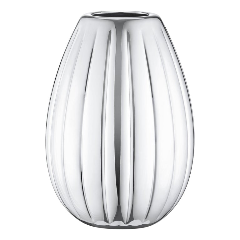 Jensen Legacy High Vase in Stainless Steel Finish by Philip Bro