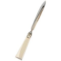 Antique Georg Jensen Letter Opener in Sterling Silver and Stainless Steel