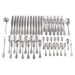 Georg Jensen Lily of the Valley Dinner Service in Sterling Silver for 12 P