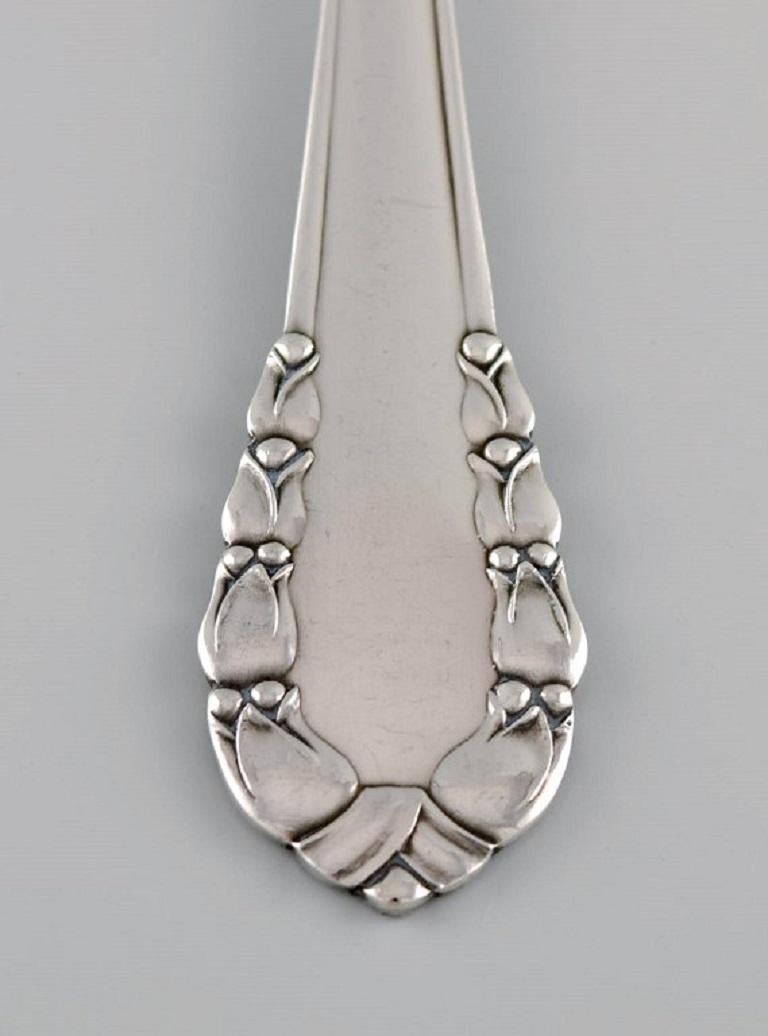 Art Nouveau Georg Jensen Lily of the Valley Lunch Fork, Seven Forks Available