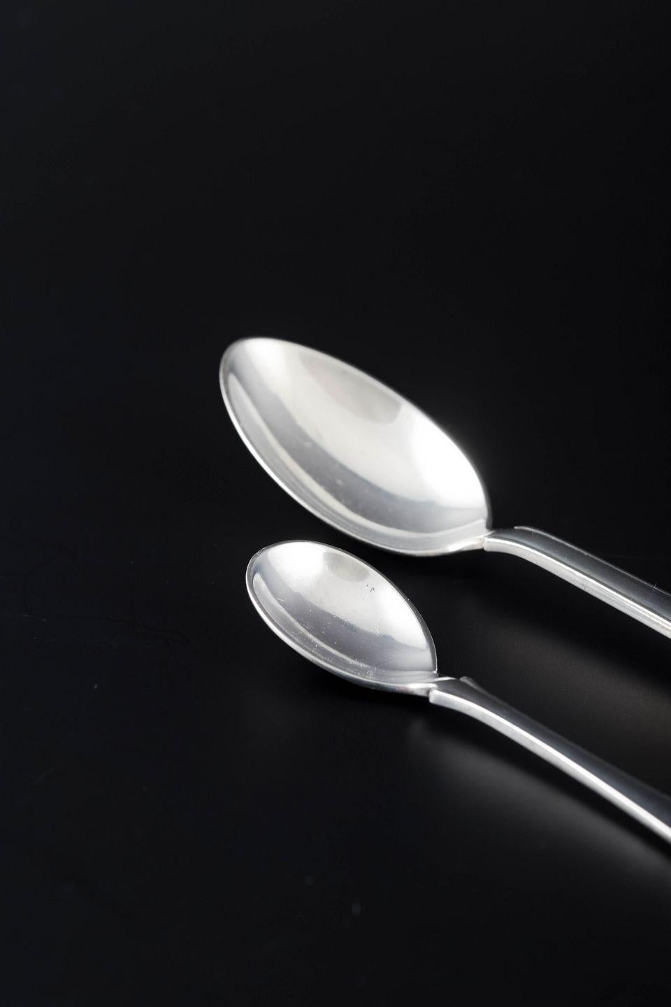 Danese Georg Jensen. Cucchiaio da sale e cucchiaio da tè 