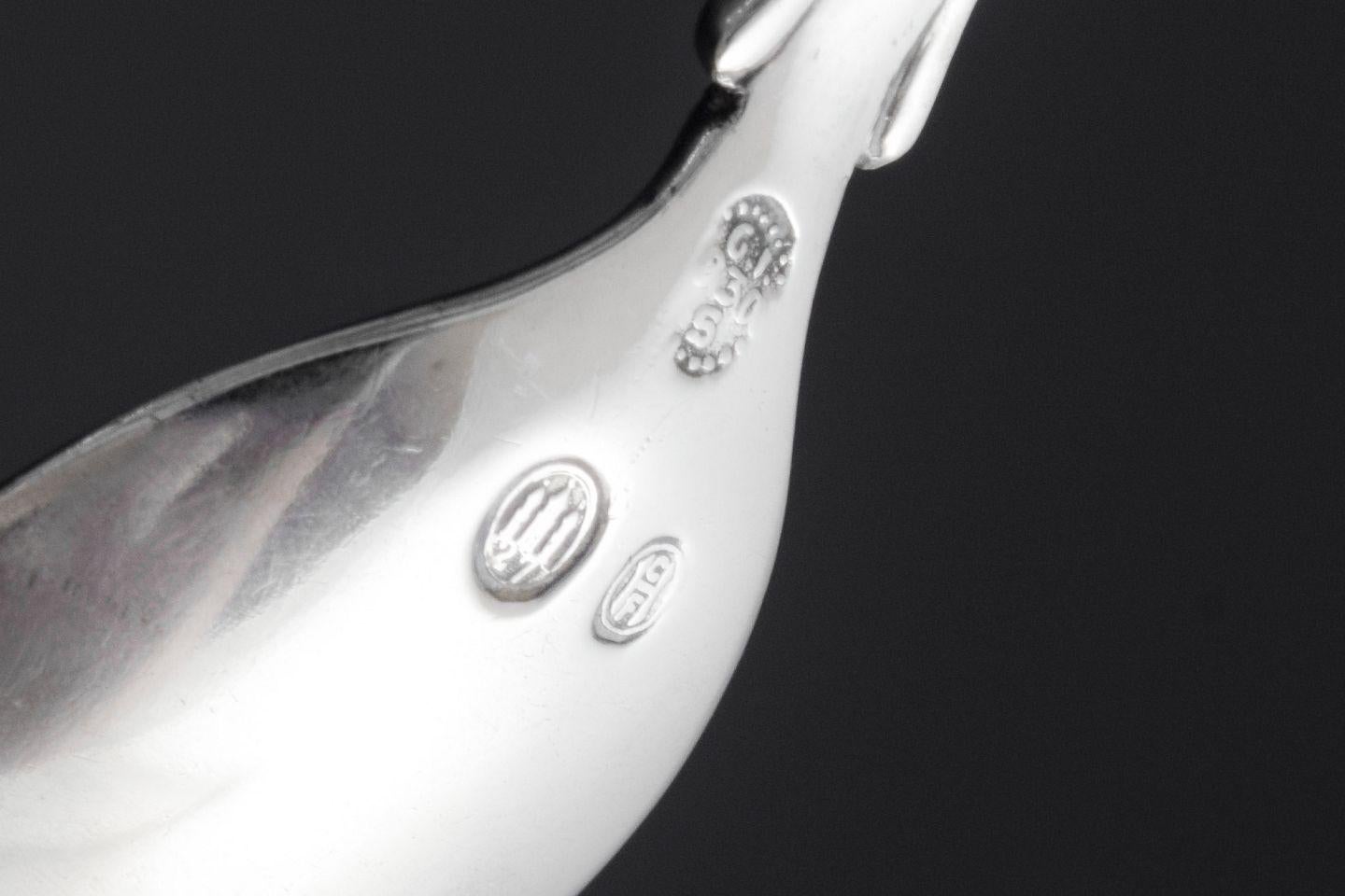 Georg Jensen. Cucchiaio da sale e cucchiaio da tè 
