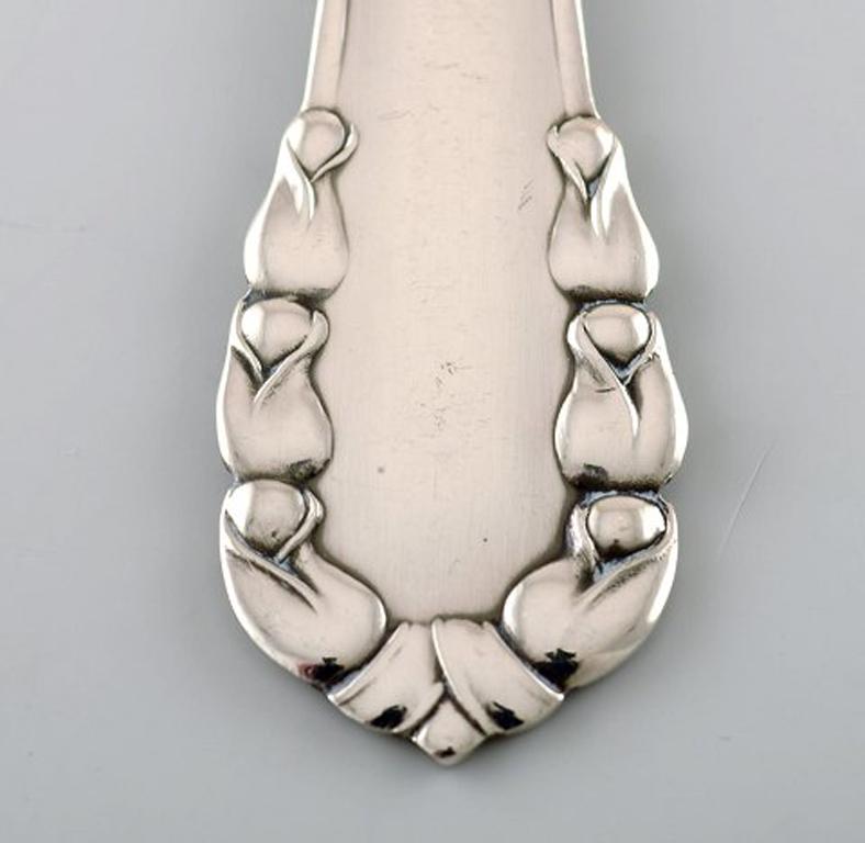Art Nouveau Georg Jensen 'Lily of the Valley' Serving Spoon in Sterling Silver For Sale