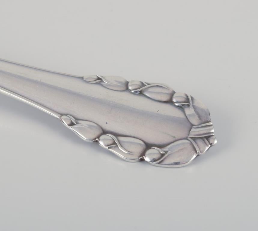 Inizio XX secolo Georg Jensen Mughetto. Set di undici cucchiaini da caffè in argento sterling in vendita