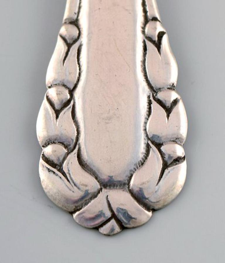 Art Nouveau Georg Jensen Lily of the Valley Silver, Fish Knife and Fish Fork For Sale