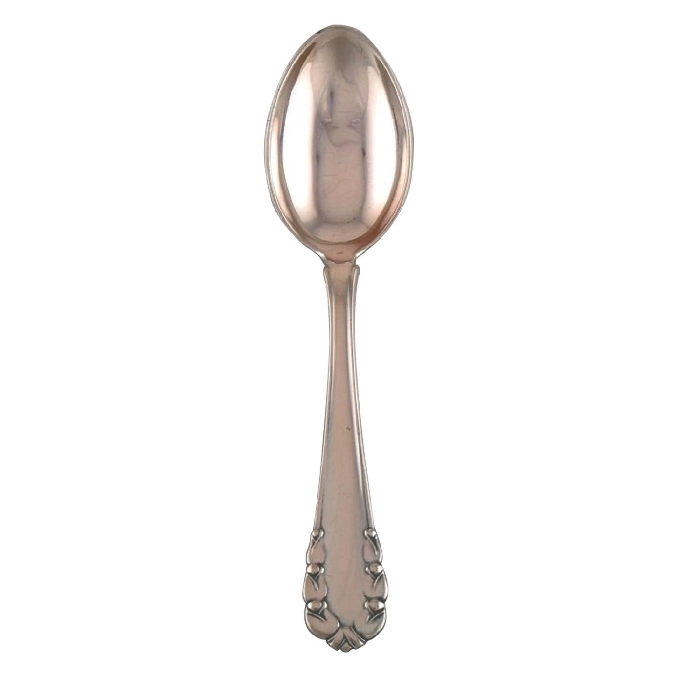 Georg Jensen Lily of the Valley Sterling Silver Dessert Spoon, Dated 1915-1930 For Sale