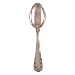 Antique Georg Jensen Lily of the Valley Sterling Silver Dessert Spoon, Dated 1915-1930