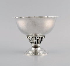 Bol / compote « Louvre » de Georg Jensen en argent sterling. Style Art nouveau.