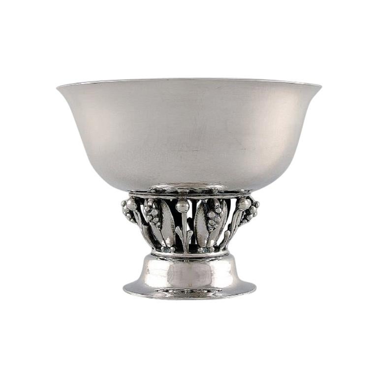 Georg Jensen, "Louvre" Bowl / Compote in Sterling Silver, Art Nouveau Style