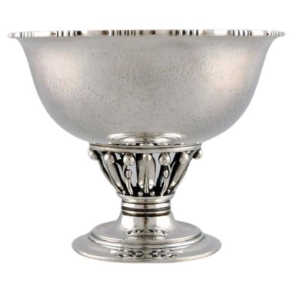 Georg Jensen "Louvre" bowl / compote in sterling silver. Art Nouveau style.