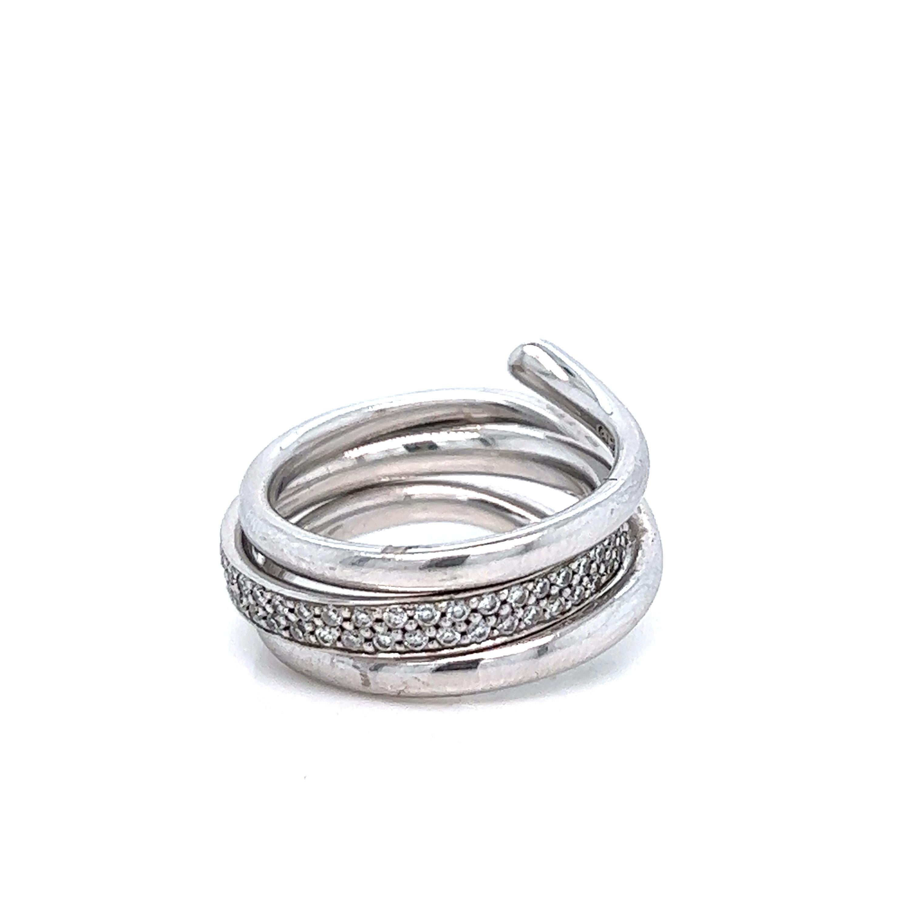 Georg Jensen Magic White Gold Rings In Excellent Condition For Sale In New York, NY