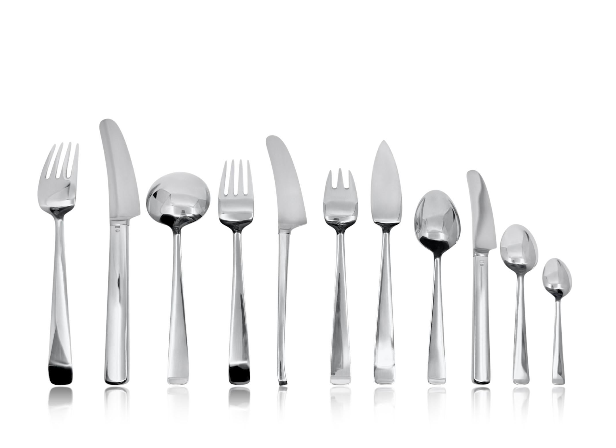 Moderno Georg Jensen Margrethe - Set di posate in argento massiccio in vendita